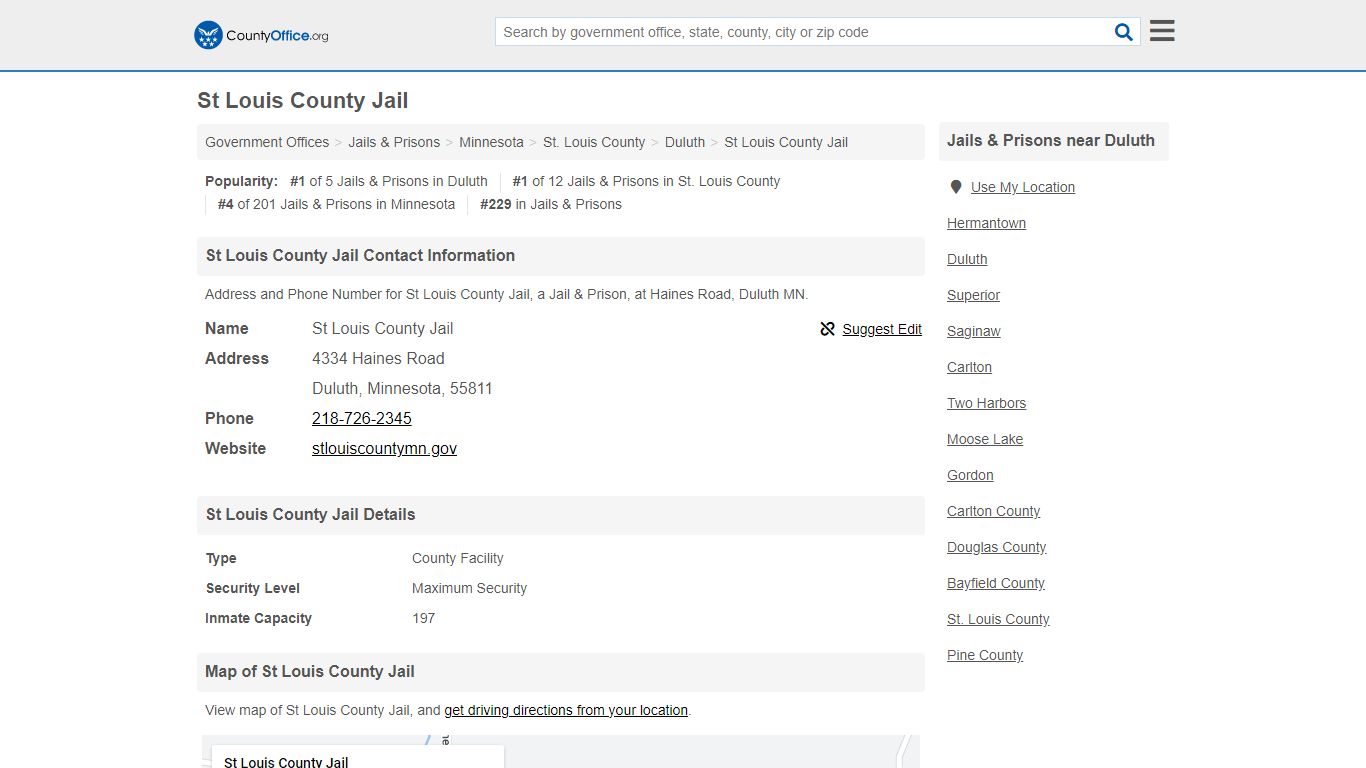 St Louis County Jail - Duluth, MN (Address and Phone)